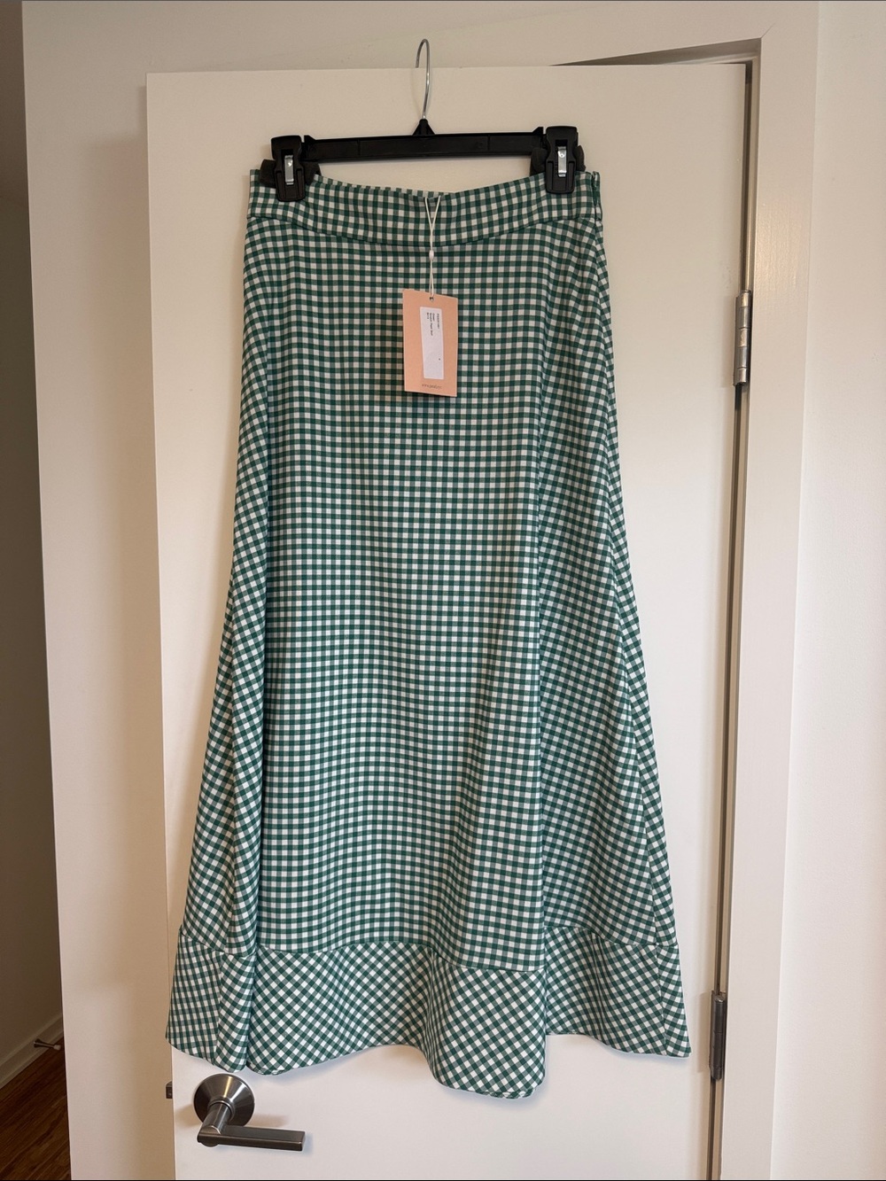Pearl by Lela Rose Stretch Plaid Skirt